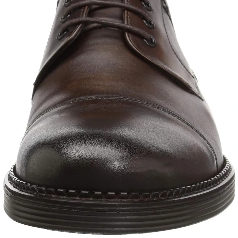 ECCO - NEWCASTLE CAP TOE LEATHER COCOA SHOES SIZE‎ 9